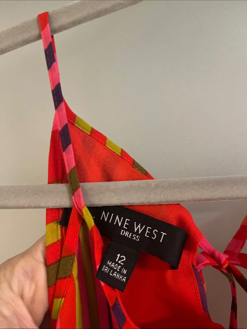 Nine West Multicolor Striped Asymmetrical Summer Dress - Picture 4 of 4
